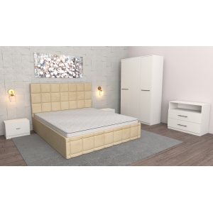 Dormitor Regal Bej Alb cu...