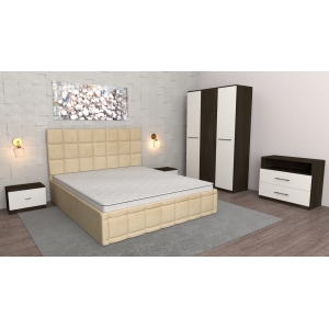 Dormitor Regal Bej Wenge cu...