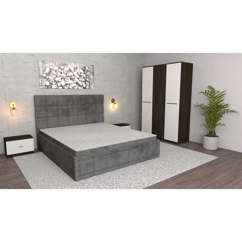Dormitor Regal Gri Wenge cu Dulap 3...