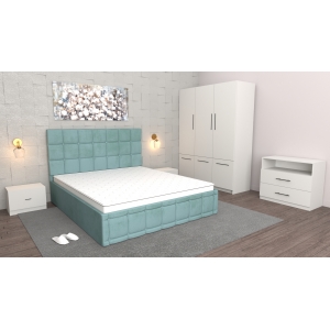 Dormitor Regal Turcoaz Alb...