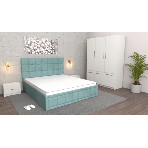 Dormitor Regal Turcoaz Alb...