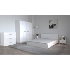 Set Dormitor Coral Alb cu...