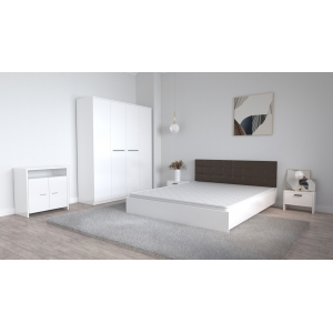 Set Dormitor Coral Alb cu...