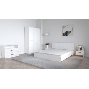 Set Dormitor Coral Alb cu...