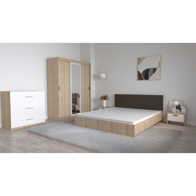 Set Dormitor Coral Stejar sonoma cu...