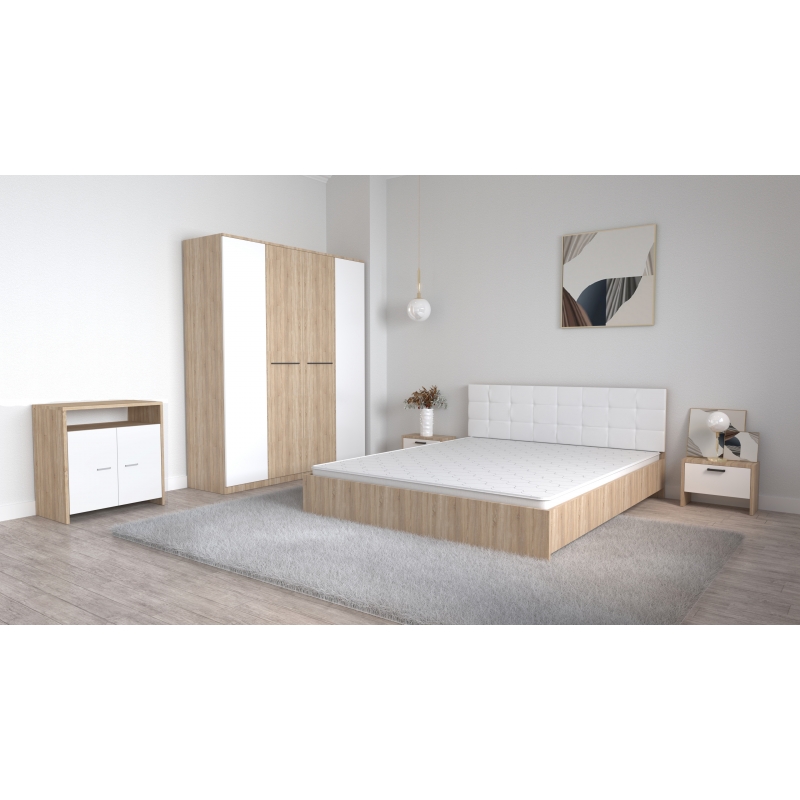 Set Dormitor Coral Stejar sonoma cu...