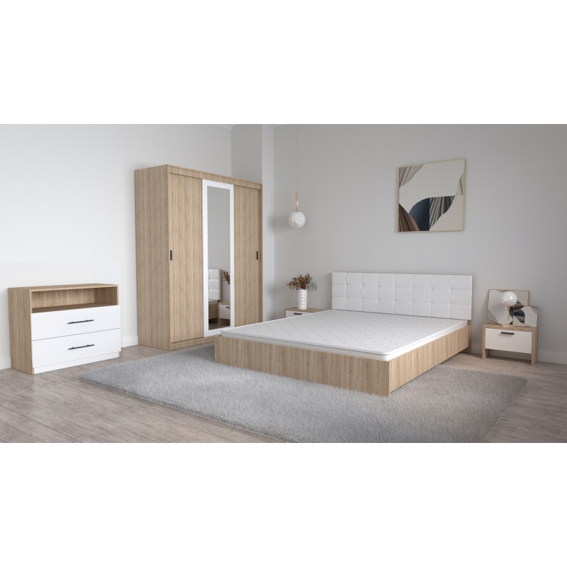 Set Dormitor Coral Stejar sonoma cu...