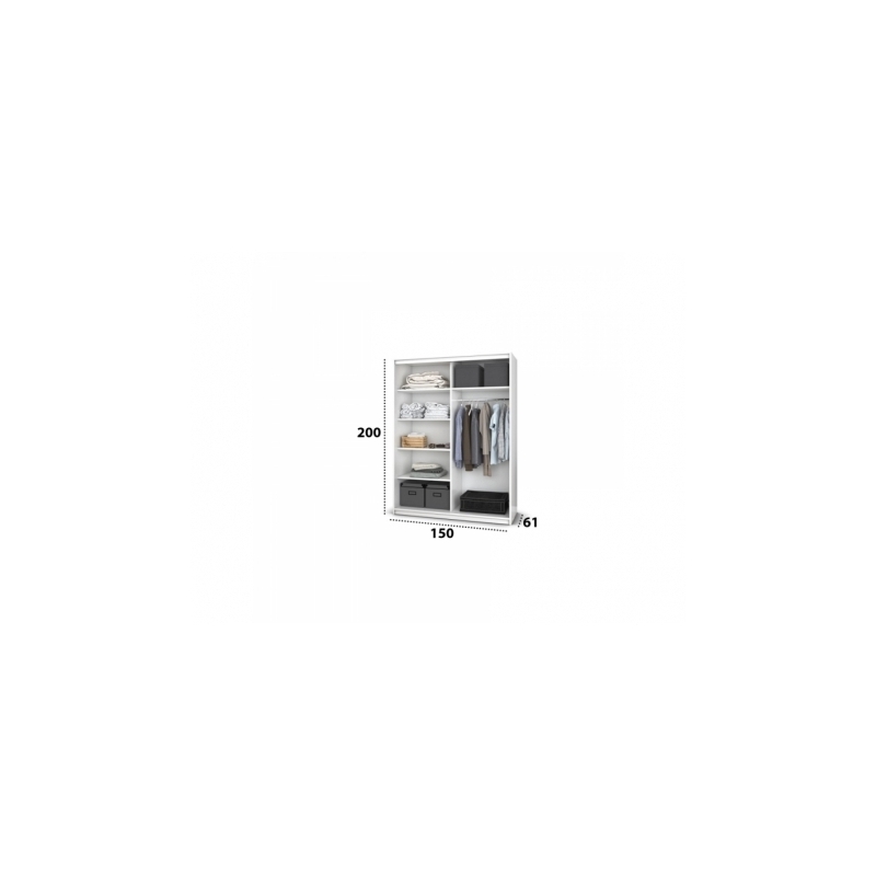 Dulap Dormitor Nova Plus 150 cm x 200...