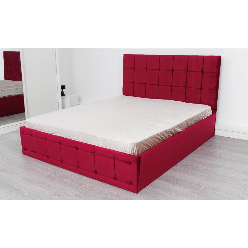 Pat Regal Visiniu tapitat 180x200 din...