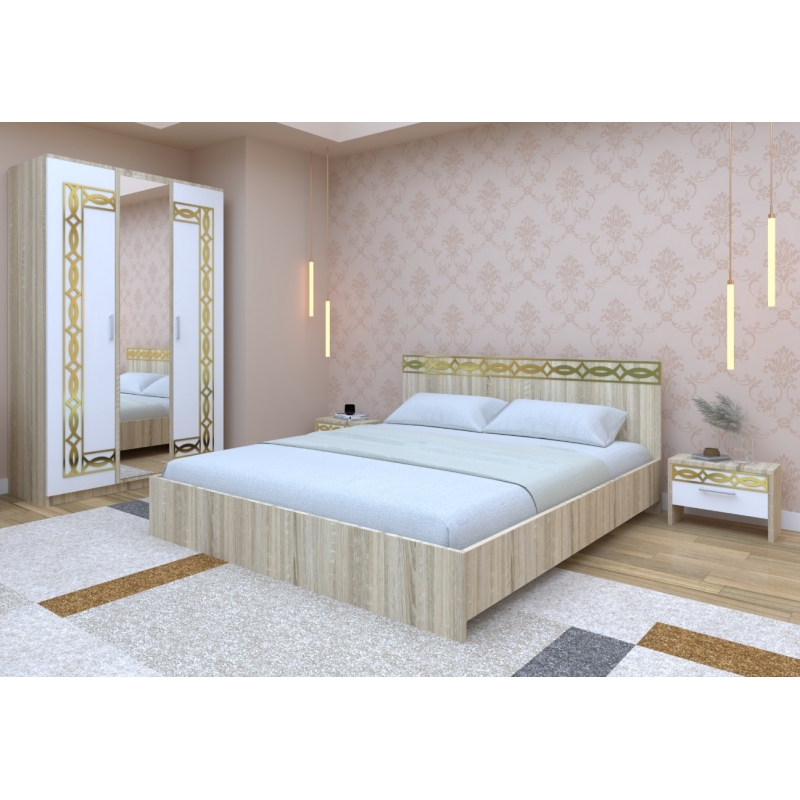 Set Dormitor Star Daria Gold Stejar...