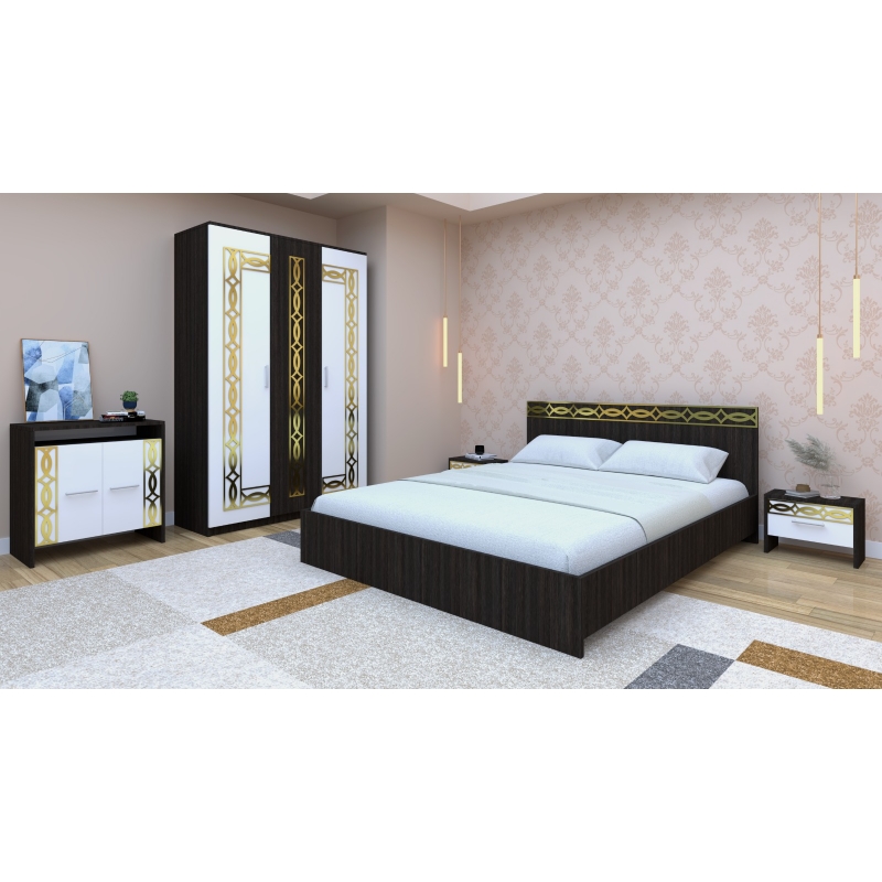 Set Dormitor Star Daria Wenge Dulap 3...