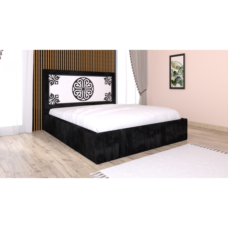 Pat Tapitat Stefan Cod115 Negru Cu...