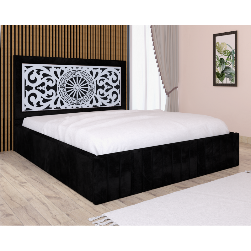 Pat Tapitat Stefan Cod125 Negru Cu...