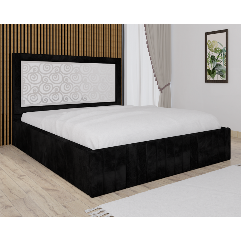 Pat Tapitat Stefan Cod130 Negru Cu...