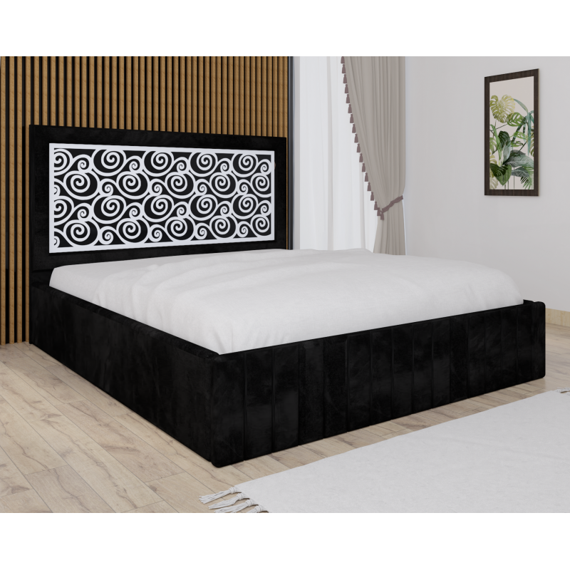 Pat Tapitat Stefan Cod131 Negru Cu...