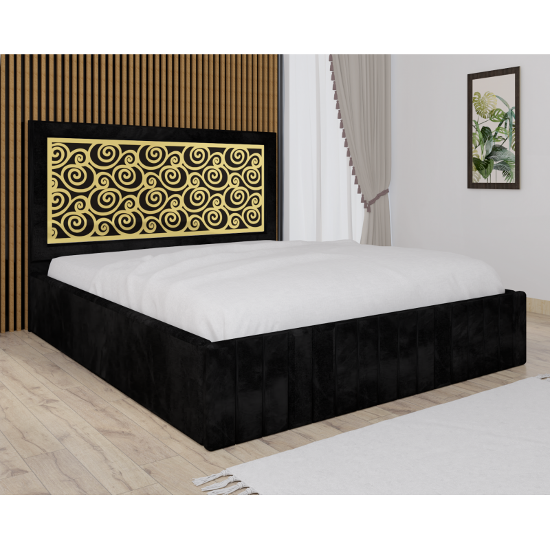 Pat Tapitat Stefan Cod132 Negru Cu...