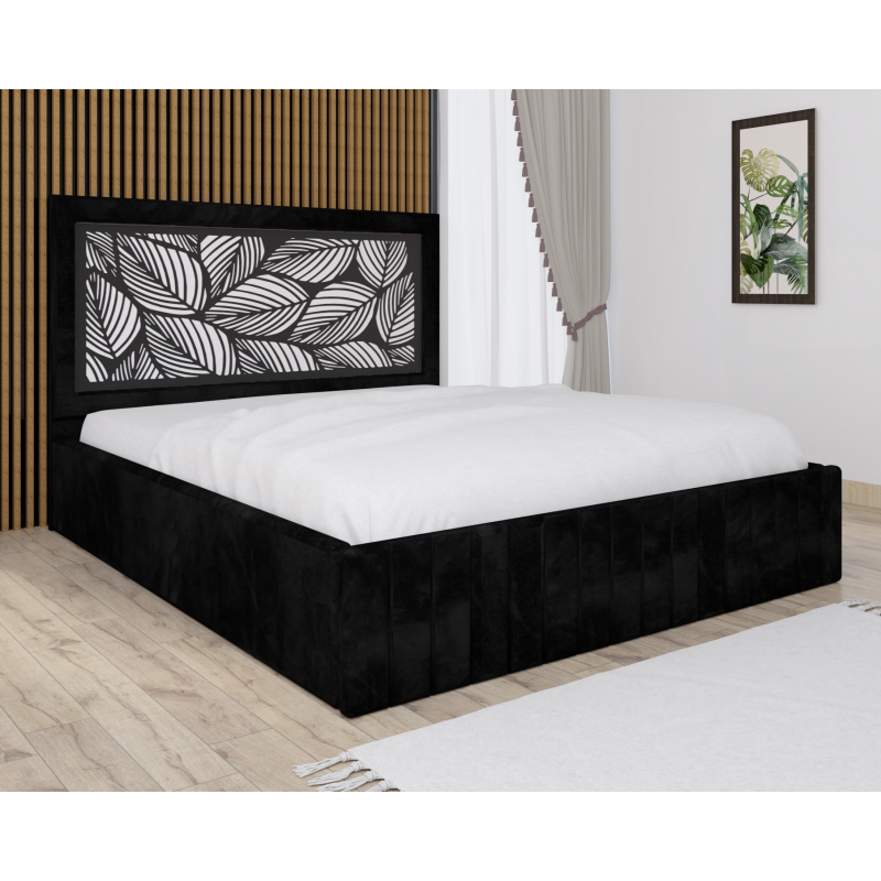 Pat Tapitat Stefan Cod135 Negru Cu...
