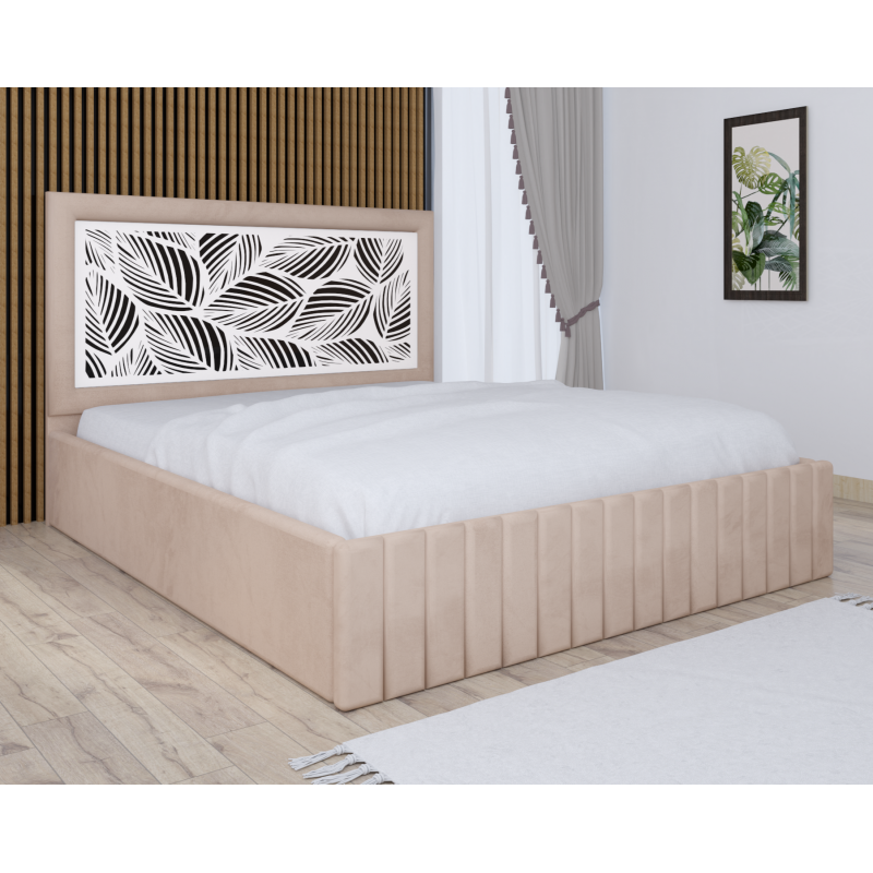 Pat Tapitat Stefan Cod137 Crem Cu Saltea