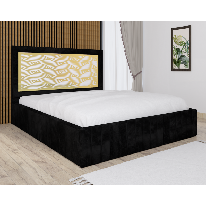Pat Tapitat Stefan Cod140 Negru Cu...