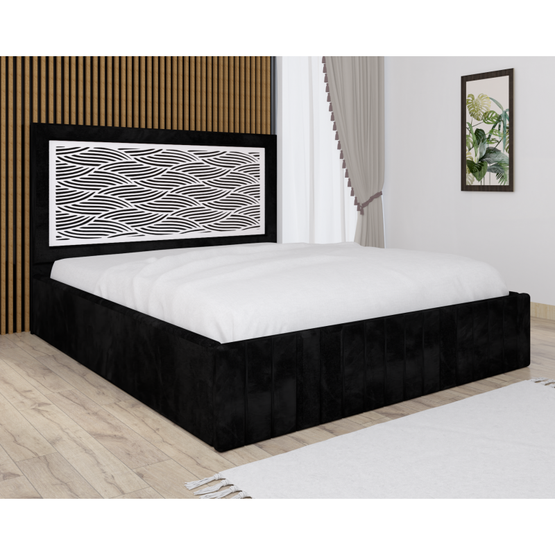 Pat Tapitat Stefan Cod143 Negru Cu...