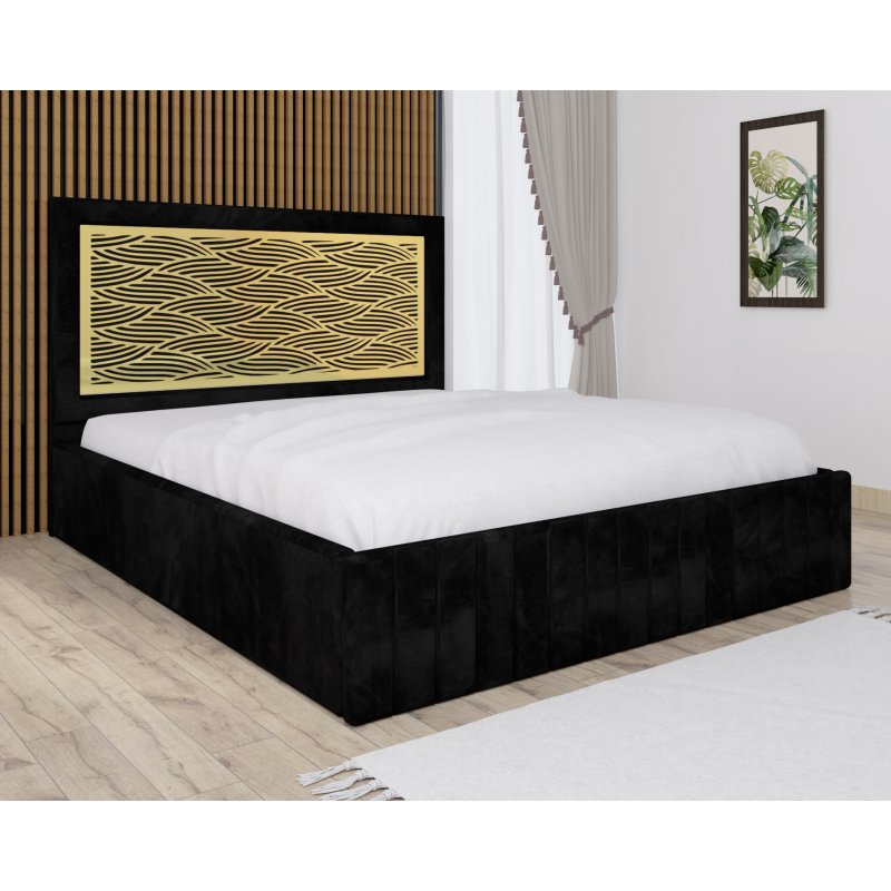 Pat Tapitat Stefan Cod144 Negru Cu...