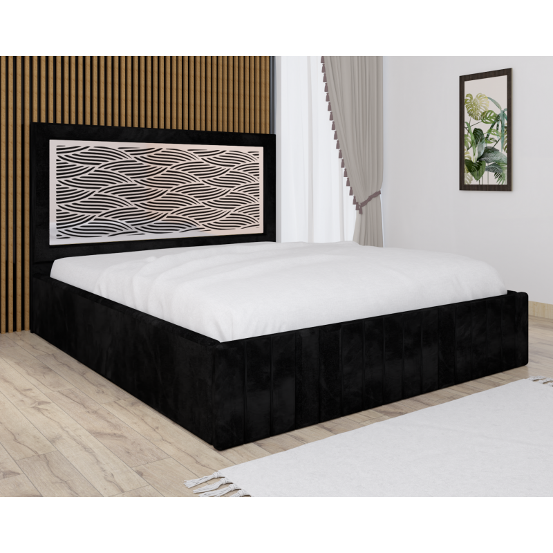 Pat Tapitat Stefan Cod145 Negru Cu...