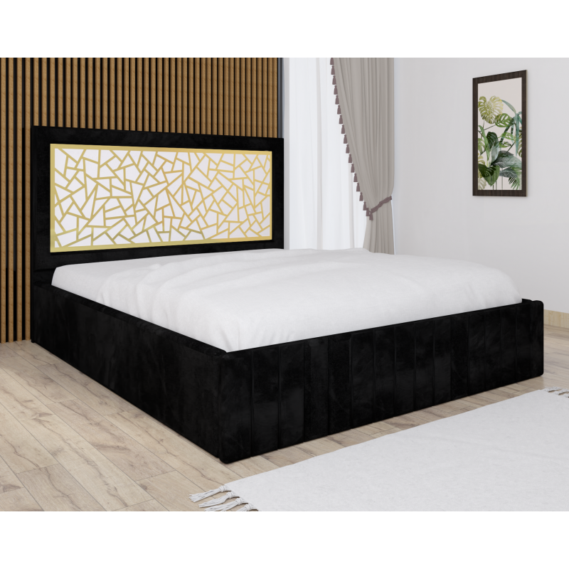 Pat Tapitat Stefan Cod146 Negru Cu...