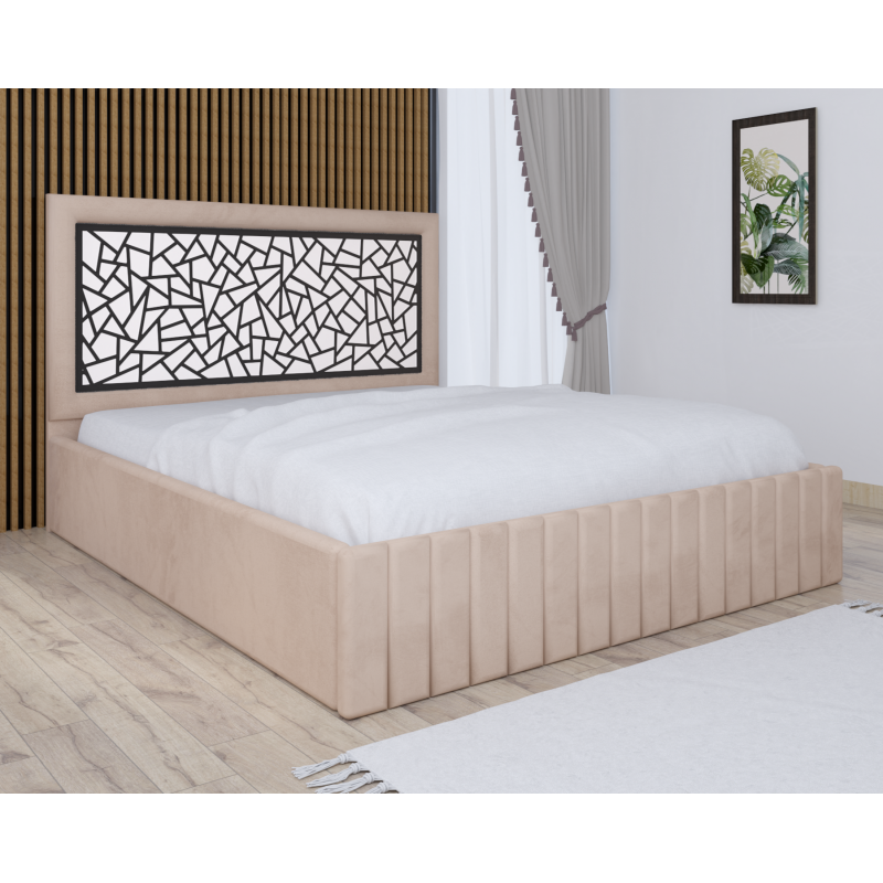 Pat Tapitat Stefan Cod147 Crem Cu Saltea