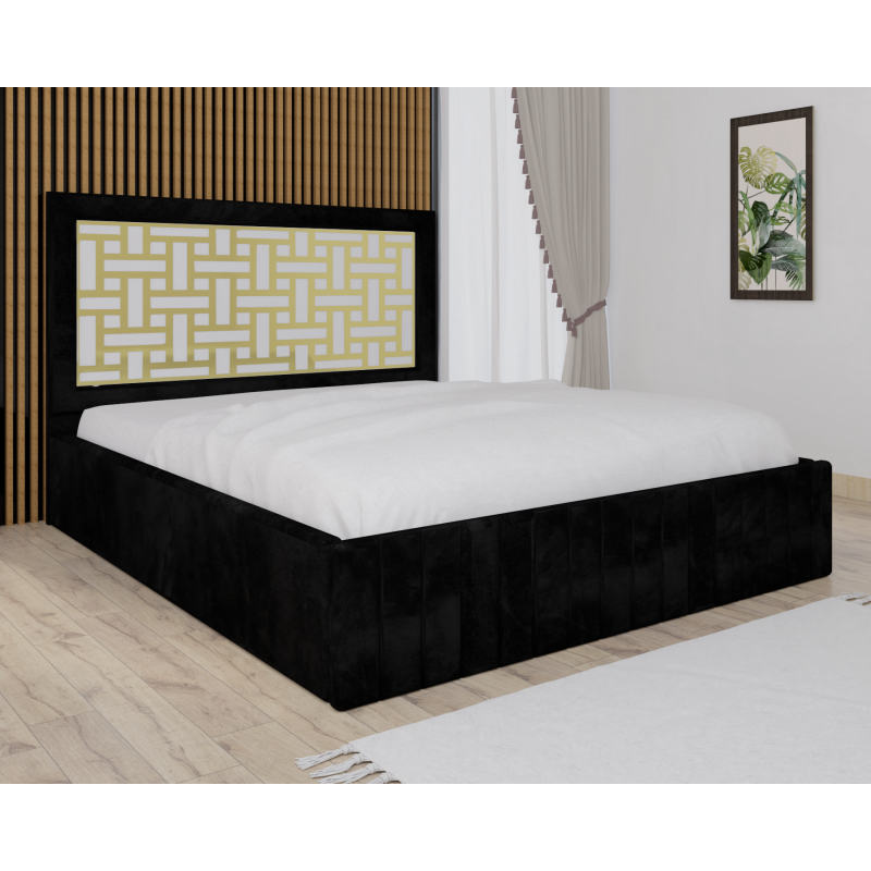 Pat Tapitat Stefan Cod163 Negru Cu...