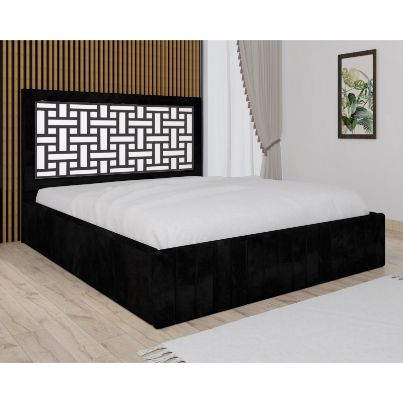 Pat Tapitat Stefan Cod164 Negru Cu...