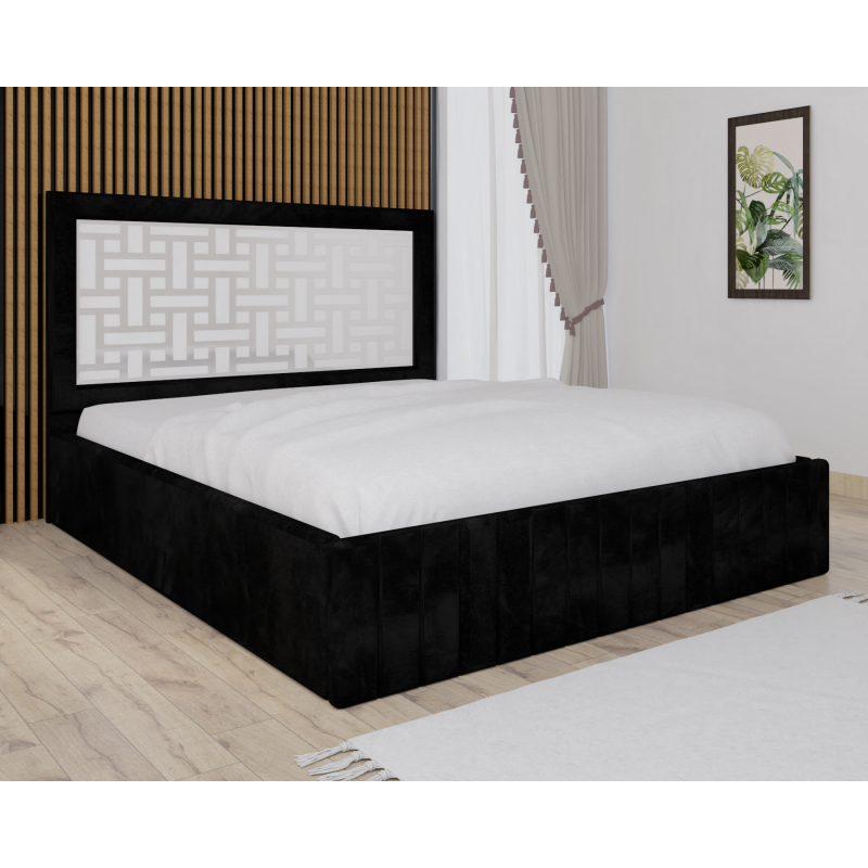 Pat Tapitat Stefan Cod165 Negru Cu...