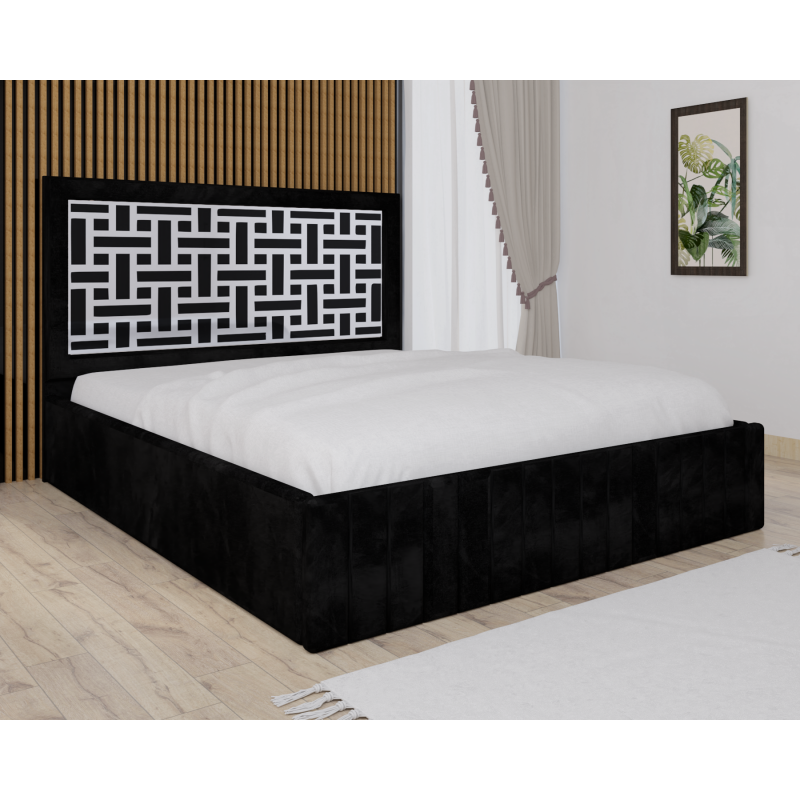 Pat Tapitat Stefan Cod168 Negru Cu...