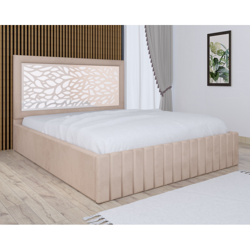 Pat Tapitat Stefan Cod177 Crem Cu Saltea
